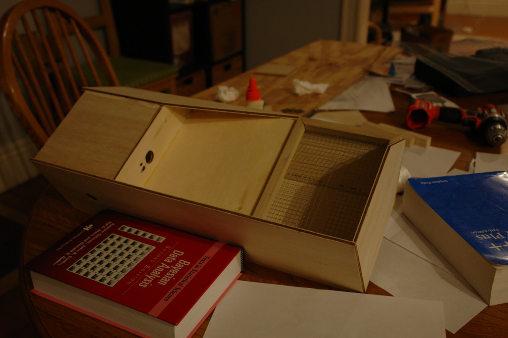 Gluing the enclosure, part 3: inserting the seed window.
